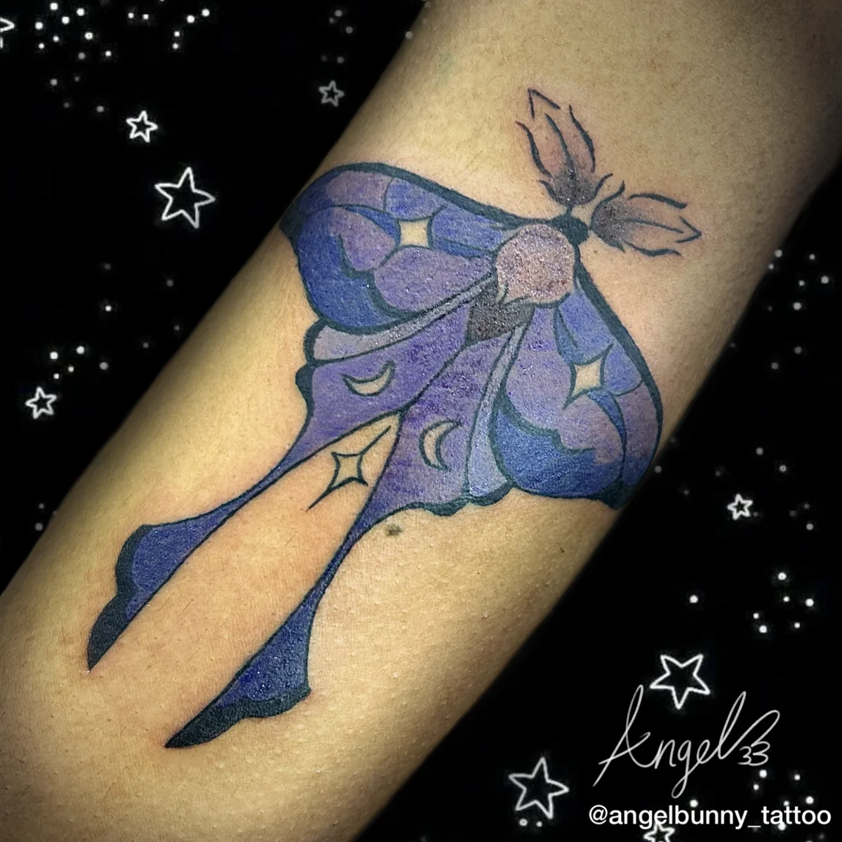 Polilla ilustrativa a color — Angelbunny, Garavatto