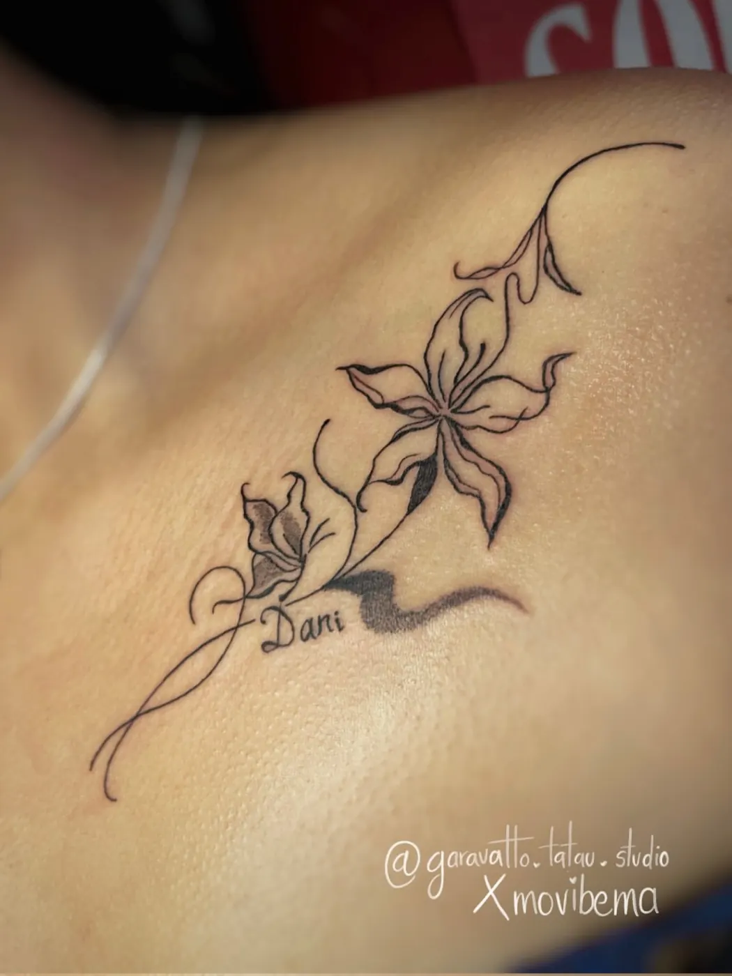 Tatuaje de línea fina para guía de costo de tatuajes en Bogotá